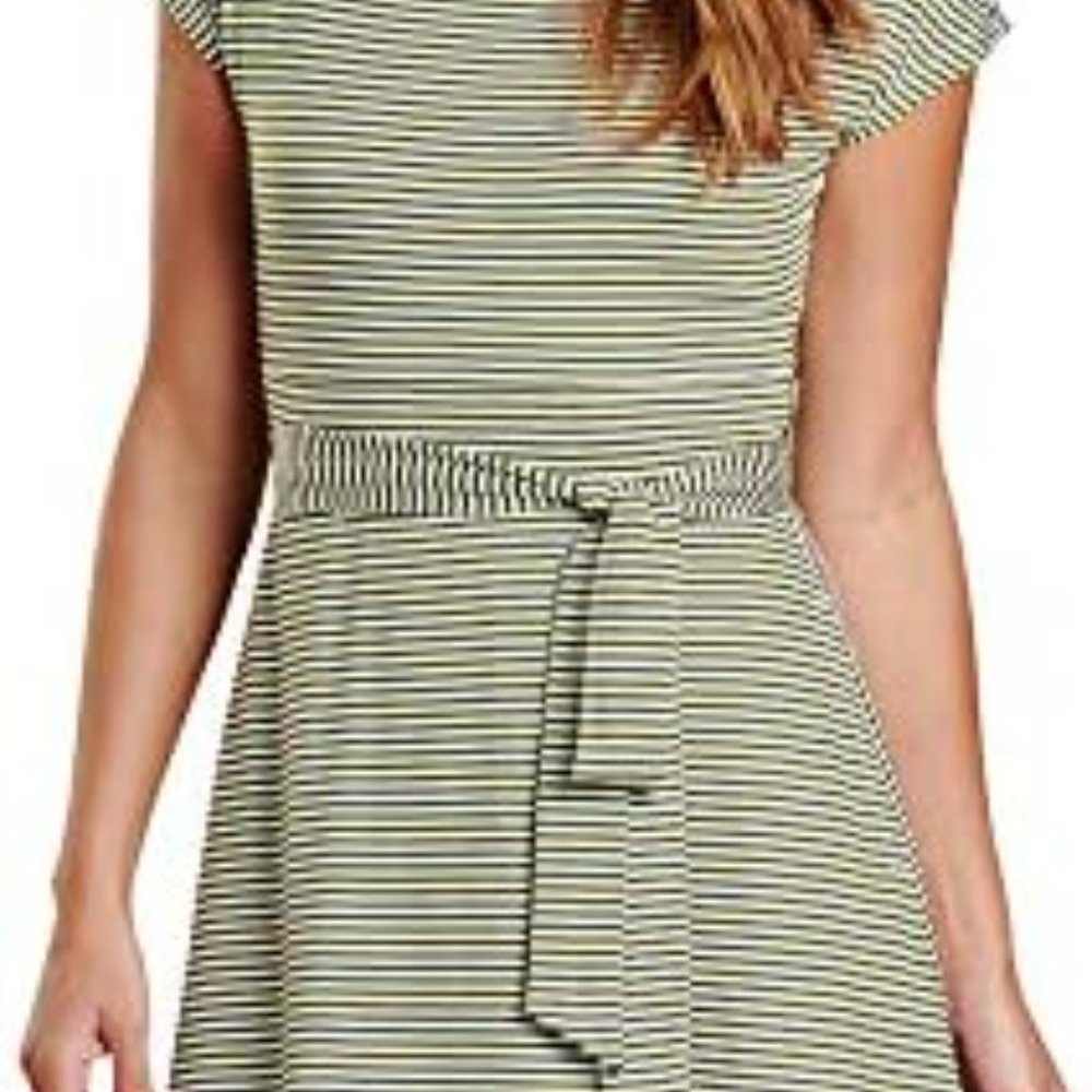 NWT Toad & Co Cue Wrap Dress Green Stripe XL